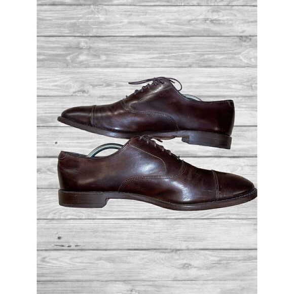 Allen Edmonds Park Avenue Shoes Men’s Size 11 D Brown Cap Toe Tie Up 5845 main image 5